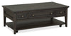 Hanson 50” Traditional Pine Coffee Table with Storage and Casters - Graphite | Table à café traditionnelle Hanson de 50 po en pin - graphite