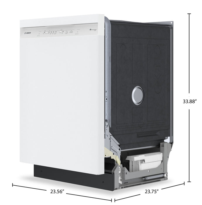 Bosch 100 Series 24\" 48 dBA Smart Dishwasher with PrecisionWash® - White - SHE41CM2N