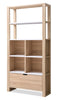 Oscar 36" Contemporary Bookcase with File Drawer – Weathered White and Faux Marble | Bibliothèque contemporaine Owen de 36 po avec tiroir classeur - blanc vieilli et imitation de marbre