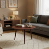 Viola 29.5" Modern Round Top Coffee Table – Brown Walnut | Table à café moderne Viola de 29,5 po avec dessus rond - noyer brun | VIOBRCTB