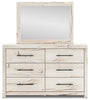 Derekson Bedroom 6-Drawer Dresser, 58.7"W x 36.5"H - Rustic White | Commode de chambre à coucher Derekson de 58,7 po (L) x 36,5 po (H) à 6 tiroirs - blanc rustique