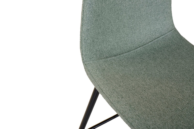 Jax Counter-Height Stool with Polyester Fabric, 26\"H, Metal - Green