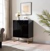 Lottie 28.5" 2-Door Accent Cabinet - Glossy Black | Armoire décorative Lottie de 28,5 po à 2 portes - noir lustré | LOTTBACC