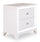 Halo Bedside 2-Drawer Nightstand with LED Light, 21"W x 24"H, Glam - White