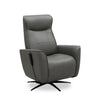 Serene 31" Genuine Leather Power Reclining Massage Chair with Power Headrest and Heated Seat - Grey | Fauteuil de massage à inclinaison électrique Serene de 31 po en cuir véritable avec appuie-tête électrique et siège chauffant - gris
