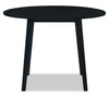 Bryn 3pc Dining Package with 42" Round Drop-Leaf Table & 2 Chairs, Fabric - Black | Ensemble de salle à manger Bryn 3 pièces avec table ronde de 42 po à abattant et 2 chaises en tissu  - noire