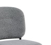 Luka Dining Chair with Boucle Fabric, Metal - Grey | Chaise de salle à manger Luka en tissu bouclé et en métal - grise