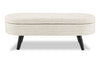 Montreal 43.5" Oval Fabric Storage Ottoman - White|Pouf de rangement ovale Montreal de 43,5 po en tissu - blanc