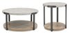 Felicity 22" Round End Table with Shelf - Grey | Table de bout ronde Felicity de 22 po avec tablette - grise