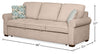 Scott Living Haven 96" Chenille Fabric Sleeper Sofa with Wood Legs - Taupe | Sofa-lit Haven de Scott Living de 96 po en tissu de chenille avec pattes en bois - taupe