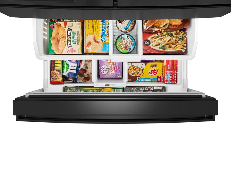 Whirlpool 36” 29 Cu. Ft. French Door Refrigerator - Fingerprint Resistant Black Stainless Steel - WRMF3536SV