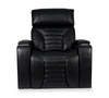 Zen 40" Leather-Look Fabric Power Reclining Massage Chair with Power Headrest and Heated Seat - Black | Fauteuil de massage à inclinaison électrique Zen de 40 po en tissu d’apparence cuir avec appuie-tête électrique et siège chauffant - noir