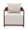 Amor 28.54" Fabric Accent Chair with Wood Arms and Legs - Taupe | Fauteuil d’appoint Amor 28,54 po en tissu avec accoudoirs et pattes en bois - taupe