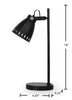 Arthur 18” Modern Metal Desk Task Lamp - Black | Lampe de travail et de bureau moderne Arthur de 18 po en métal - noire