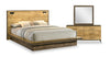 Silas 5pc Bedroom Set with Platform Bed, Dresser & Mirror, LED, Rustic Brown - Queen Size | Ensemble de chambre à coucher Silas 5 pièces brun rustique avec lit plateforme, commode, miroir et éclairage à DEL - format grand lit
