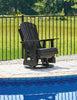Lake Outdoor Patio Glider Swivel Chair - High Density Plastic, Weather Resistant – Black | Fauteuil pivotant et coulissant Lake pour la terrasse à l’extérieur -  plastique haute densité, résistant aux intempéries - noir
