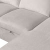 Envy 3-Piece Right-Facing Chenille Fabric Sleeper Sectional with Storage Chaise - Fog Grey | Sofa-lit sectionnel de droite Envy 3 pièces en tissu de chenille avec fauteuil long de rangement - gris brouillard
