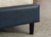Paseo Platform Bed in Navy Vegan-Leather Fabric - Full Size | Lit plateforme rembourré Paseo en tissu de cuir végétalien bleu marine - format lit double