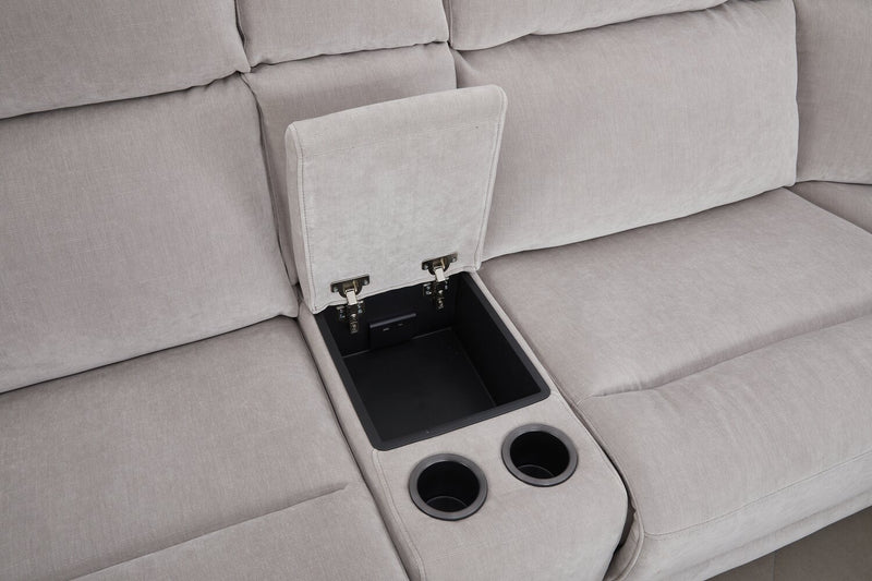 Shaquille O’Neal Home Legacy 6-Piece Left-Facing Power Reclining Sectional with Shaq-o-pedic Comfort - Grey 