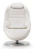 LG 29.6" Leather-Look Fabric Reclining Massage Chair with Matching Ottoman - Beige | Fauteuil de massage inclinable LG de 29,6 po en tissu d’apparence cuir avec pouf assorti - beige