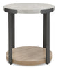 Felicity 22" Round End Table with Shelf - Grey | Table de bout ronde Felicity de 22 po avec tablette - grise