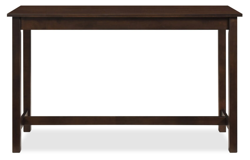 Noah 60” Modern Dining Table with 3 Counter-Height Stools and USB Ports - Espresso