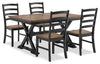 Raven Dining Chair, Ladder-Back - Two-Tone Black & Brown | Chaise de salle à manger Raven à dossier en échelle - deux teintes, noir et brun