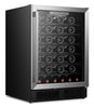 Hisense 5.4 cu. ft. 54-Bottle Hybrid Beverage and Wine Cooler with Reversible Door - Black - HWS054B1ASD | Refroidisseur hybride à boissons et à vin Hisense de 5,4 pi3 pour 54 bouteilles avec porte réversible - noir - HWS054B1ASD