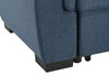 Eden 2-Piece Reversible Fabric Sleeper Sectional with Storage Chaise and Removable Back Cushions - Blue | Sofa-lit sectionnel réversible Eden 2 pièces en tissu avec fauteuil long de rangement et coussins de dossier amovibles - bleu