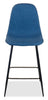 Jax Counter-Height Stool with Polyester Fabric, 26"H, Metal - Blue | Tabouret Jax de hauteur comptoir de 26 po (H) en tissu de polyester et en métal - bleu