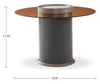 Circa 23.6" Modern Round End Table - Amber Tempered Glass and Black Wood | Table de bout ronde moderne Circa de 23,6 po - verre trempé ambré et bois noir CIRCAETB | CIRCAETB