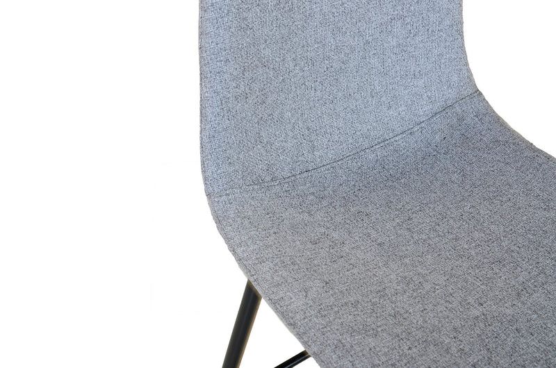 Jax Counter-Height Stool with Polyester Fabric, 26\"H, Metal - Grey