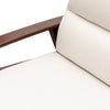 Bree 28.5" Linen-Look Fabric Pushback Reclining Accent Chair with Wood Armrests and Legs - Beige | Fauteuil d’appoint à inclinaison par poussée Bree de 28,5 po en tissu d’apparence lin avec accoudoirs et pattes en bois - beige