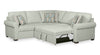 Scott Living Haven 3-Piece Chenille Fabric Sleeper Sectional - Seafoam Blue | Sofa-lit sectionnel Haven de Scott Living 3 pièces en tissu de chenille - bleu écume de mer