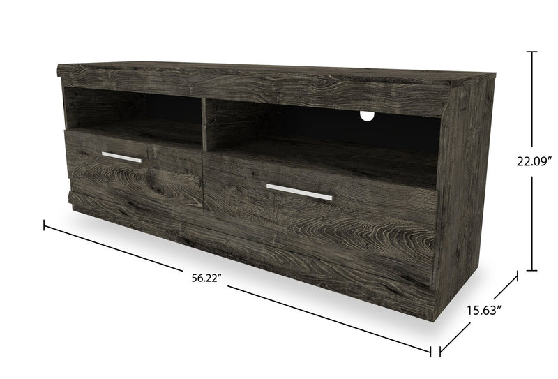 Camden 56\" TV Stand with Storage and Cable Management for TVs up to 60\" - Alabaster Oak