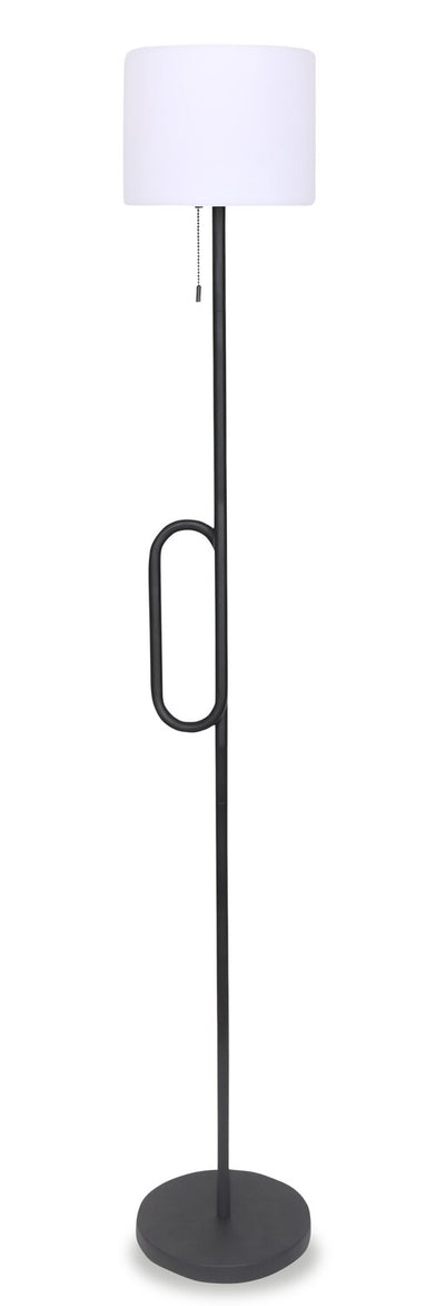 Solana 64” Modern Metal Acrylic Portable Indoor/Outdoor Floor Lamp with USB Port - Black | Lampe à pied pour l’intérieur et pour l’extérieur moderne portable Solana de 64 po en métal et en acrylique avec port USB  - noire