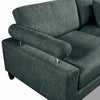 Lounge 4-Piece Chenille Modular Sectional with Ottoman – Grey  | Sofa sectionnel modulaire Lounge 4 pièces en chenille avec pouf - gris