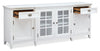Wesley 80" Traditional TV Stand with Storage and Cable Management for TVs up to 85" - Chalk White | Meuble pour téléviseur traditionnel Wesley de 80 po avec rangement et système de gestion des câbles