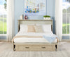 Parker Cabinet Bed with Memory Foam Mattress, Brushed Driftwood - Queen Size    | Armoire-lit Parker - Taupe