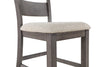 Krew Counter-Height Dining Chair with Polyester Fabric, Ladder Back, Melamine - Grey | Chaise de salle à manger Krew de hauteur comptoir en tissu de polyester et en mélamine avec dossier en échelle - grise
