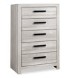 Aspen Bedroom Chest of Drawers, 5-Drawer, 32\"W x 49\"H - Grey