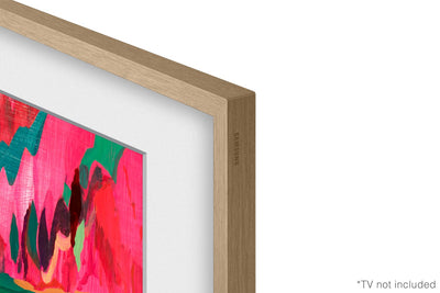 Samsung Customizable Bezel for 85" The Frame Pro TV - Modern Teak | Cadre décoratif personnalisable pour téléviseur The Frame Pro de 85 po de Samsung - teck moderne