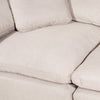 Eclipse Modular 4-Piece Linen-Look Fabric Pit Sofa Sectional with Reversible Feather Down Cushions - Linen White | Sofa sectionnel modulaire de style cocon Eclipse 4 pièces en tissu d’apparence lin avec coussins réversibles en duvet et plumes - blanc lin