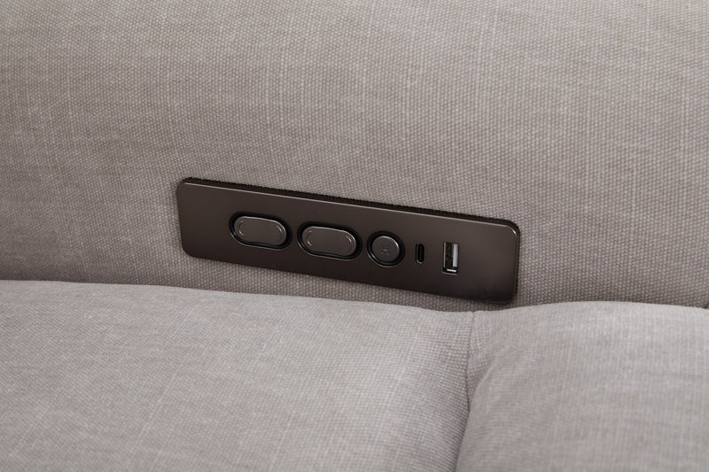 Shaquille O’Neal Home Legacy 6-Piece Left-Facing Power Reclining Sectional with Shaq-o-pedic Comfort - Grey 