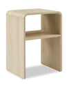 Odin Bedside Nightstand with Storage Shelf, 18\"W x 25.75\"H - Natural