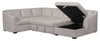 Envy 3-Piece Right-Facing Chenille Fabric Sleeper Sectional with Storage Chaise - Fog Grey | Sofa-lit sectionnel de droite Envy 3 pièces en tissu de chenille avec fauteuil long de rangement - gris brouillard