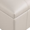James 39.25" Faux Leather Storage Ottoman - Beige | Pouf de rangement James de 39,25 po en similicuir - beige