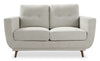 Cosmo 57" Fabric Loveseat with Tufted Back Cushions - Grey | Causeuse Cosmo de 57 po en tissu avec coussins de dossier capitonnés - gris