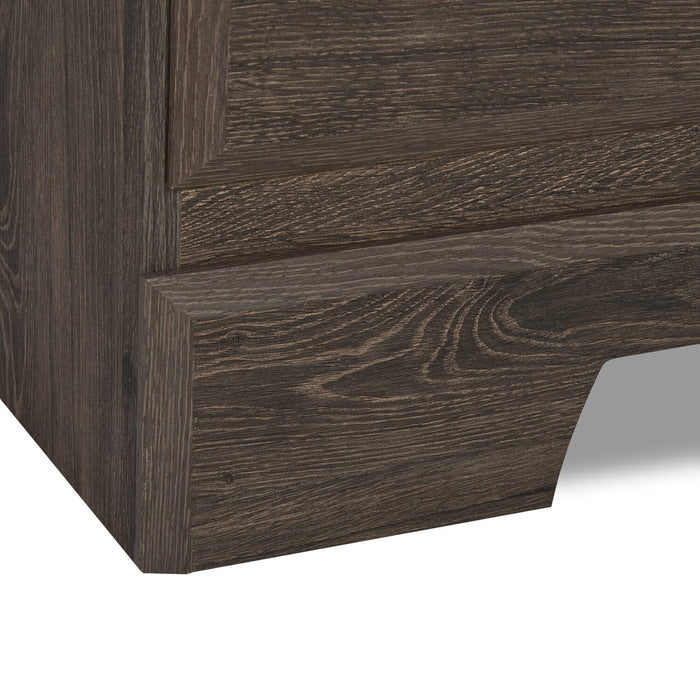 Yorkdale 6pc Bedroom Set with 6-Drawer Storage Bed, Dresser, Mirror & Nightstand, Grey - Queen Size