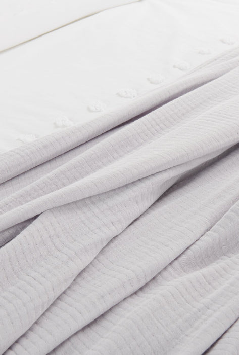 Veranda & Grove 4-Layer Queen Cotton Blanket - Grey